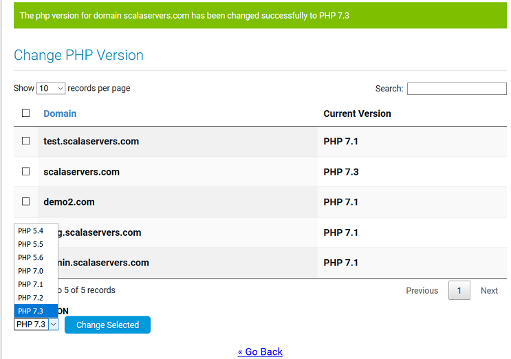 PHP 7.3 Available on SPanel Servers