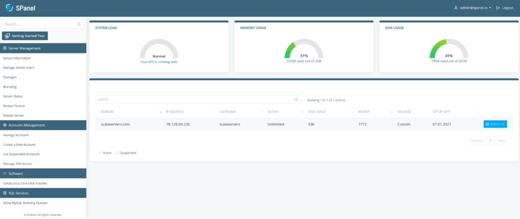 SPanel: A Next-Generation Hosting Platform SPanel: A Next-Generation Hosting Platform, Introducing The SPanel Admin Interface