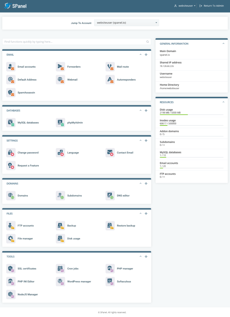 SPanel: A Next-Generation Hosting Platform SPanel: A Next-Generation Hosting Platform