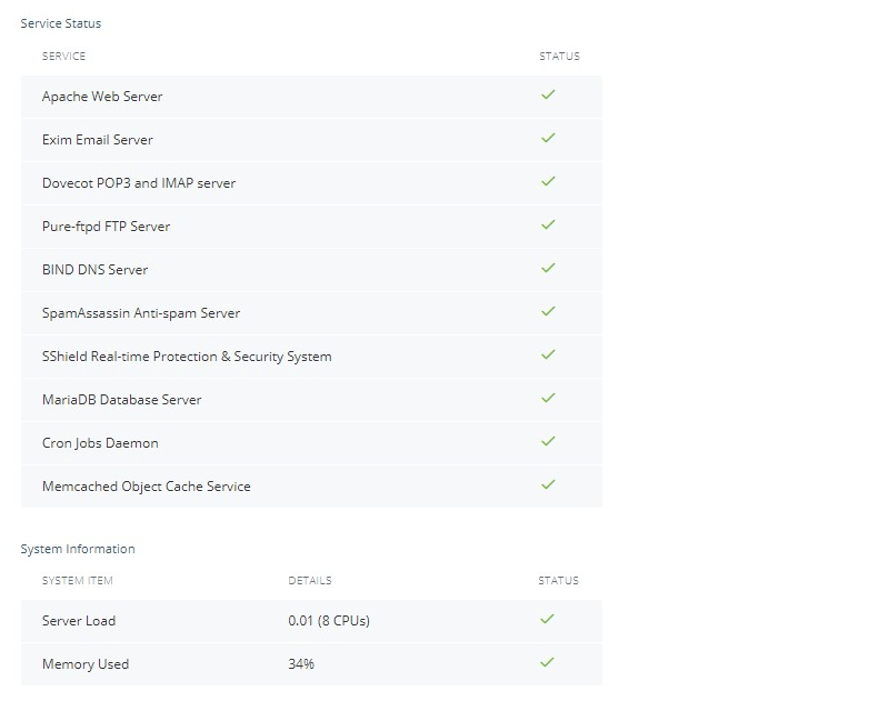 SPanel Control Panel, SPanel Admin Interface 3