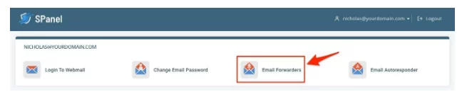 How to Set Up a Business Email in VPS?, How to Forward Your Messages in Spanel 2