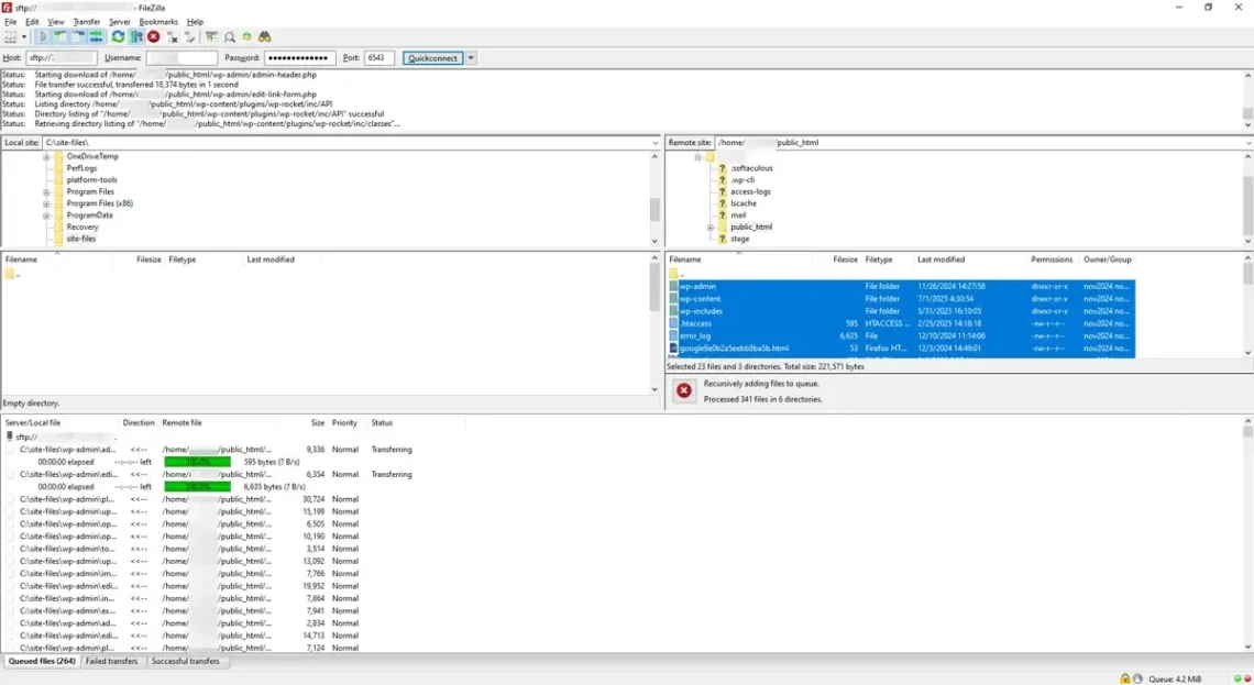 Website Migration Without Downtime: Full Checklist, 1. Through an FTP client 2