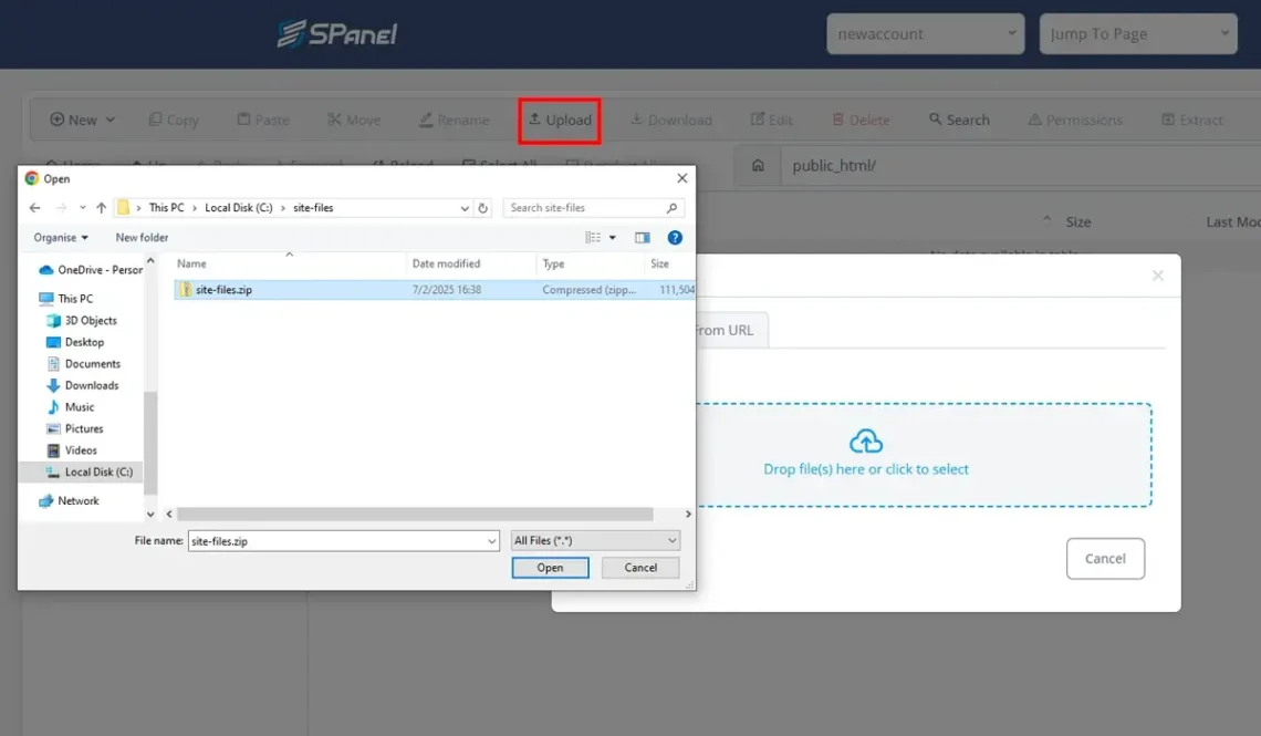 Website Migration Without Downtime: Full Checklist, 2. Through the File Manager
