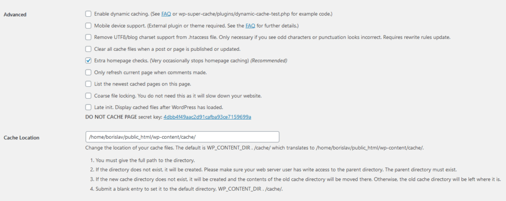 WP Super Cache: Ultimate Guide to Speed Setup and Optimization WP Super Cache: Ultimate Guide to Speed Setup and Optimization, Advanced settings 3