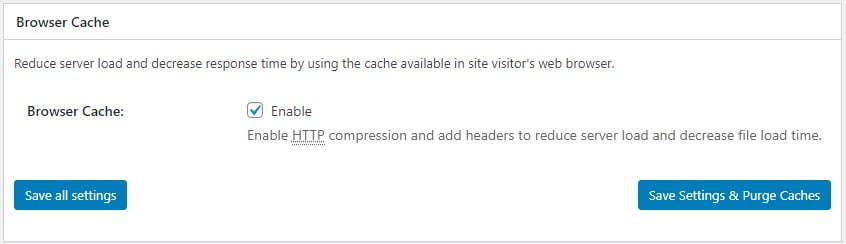 Optimize Website Speed with W3 Total Cache, Browser Cache