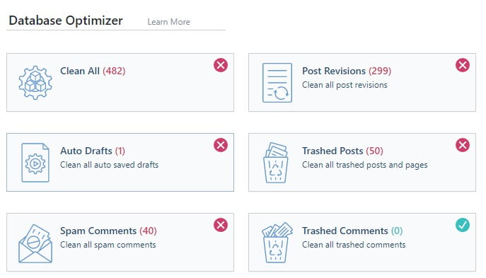 Optimize Website Speed with LiteSpeed Cache Optimize Website Speed with LiteSpeed Cache, Database