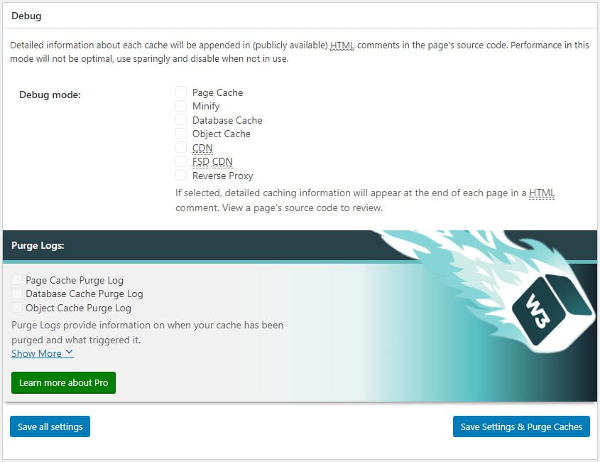 Optimize Website Speed with W3 Total Cache Optimize Website Speed with W3 Total Cache, Debug