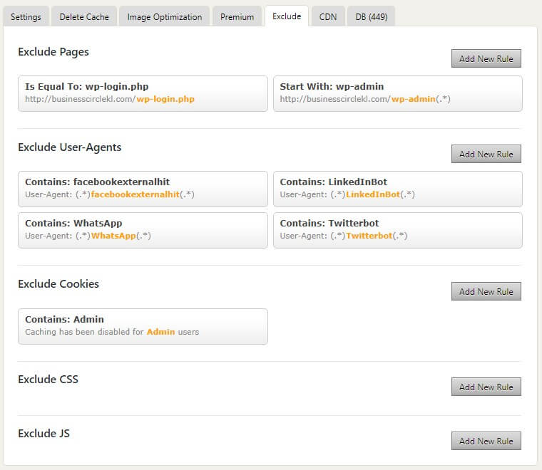 Optimize Website Speed with WP Fastest Cache Optimize Website Speed with WP Fastest Cache, Exclude