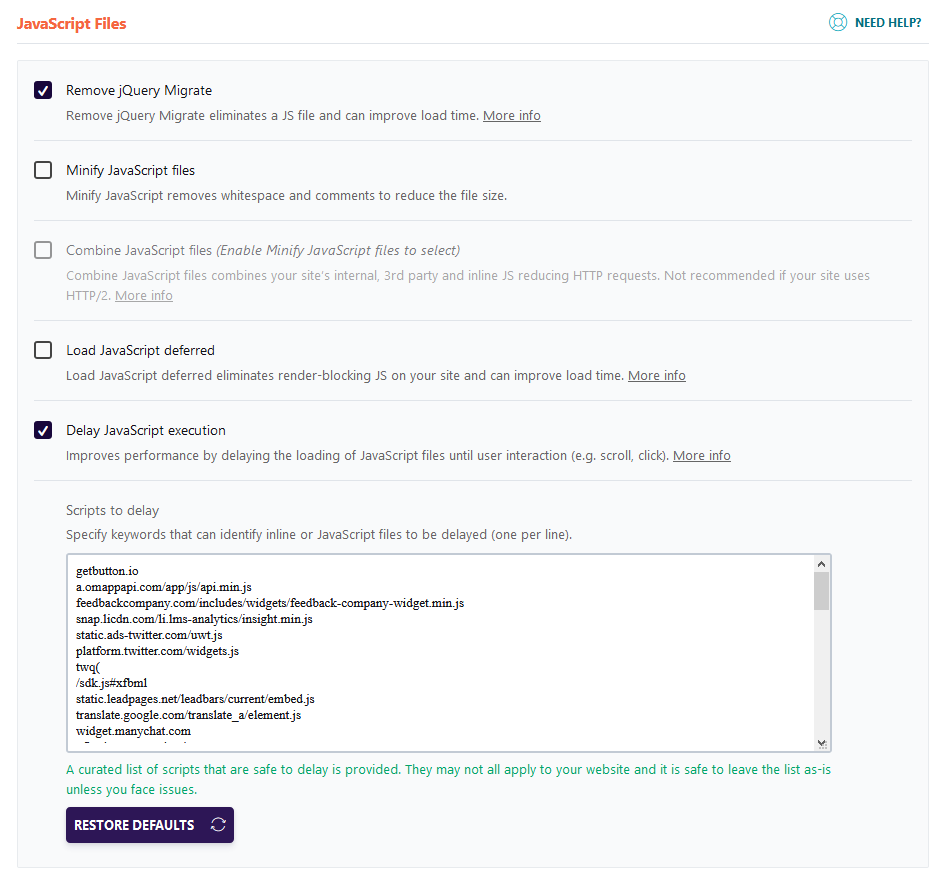 WP Rocket Speed Optimization and Best Settings WP Rocket Speed Optimization and Best Settings, File Optimization tab 2