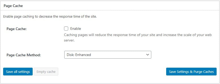Optimize Website Speed with W3 Total Cache Optimize Website Speed with W3 Total Cache, Page Cache