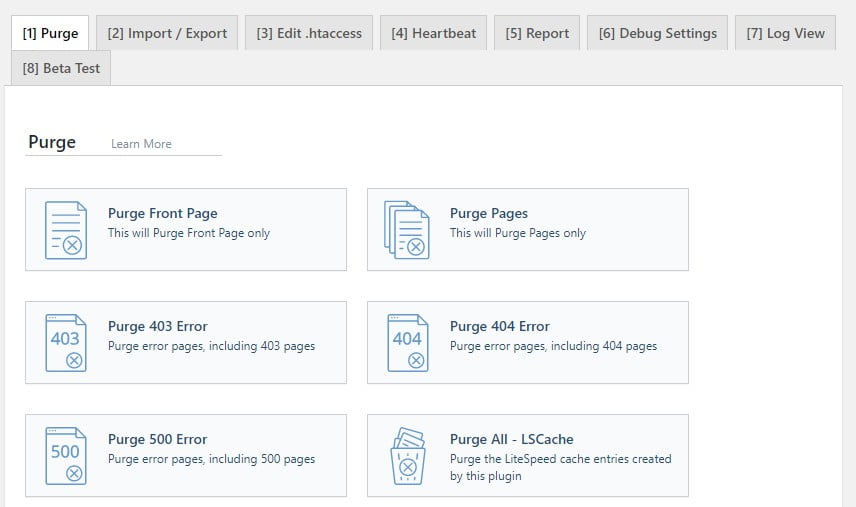 Optimize Website Speed with LiteSpeed Cache, Toolbox