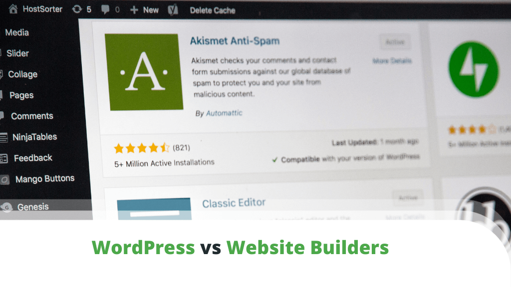 WordPress vs Website Builders