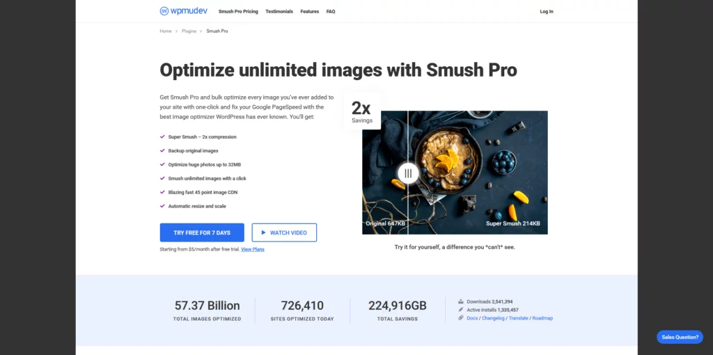 Top WordPress Plugins of 2024, 2. Smush Image Compression