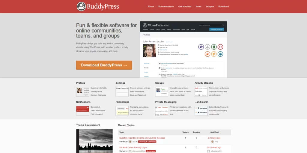 Top WordPress Plugins of 2024, 8. BuddyPress