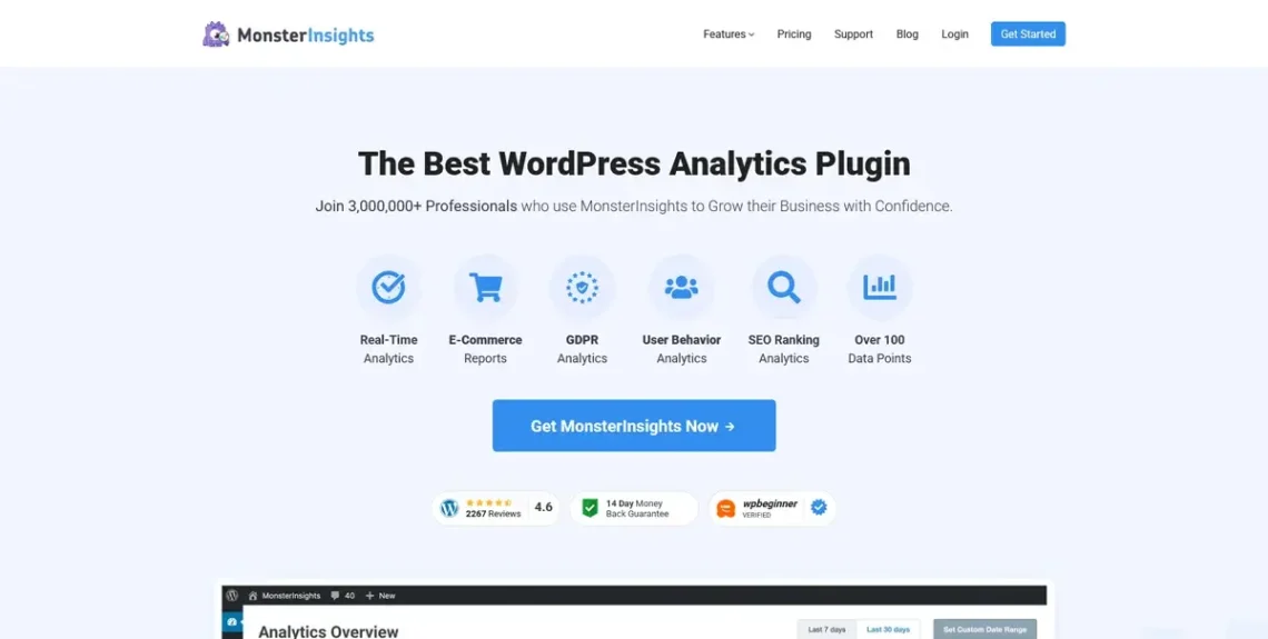Best WordPress Plugins to Use in 2026 Best WordPress Plugins to Use in 2026, 14. Google Analytics Dashboard by MonsterInsights