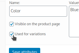 Adding Products to WooCommerce, Attributes Tab 2