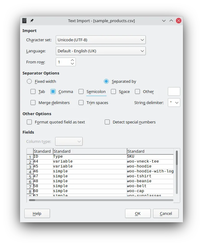 Adding Products to WooCommerce, Opening and Editing the CSV File