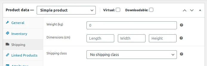 Shipping Methods, Assigning Shipping Classes to a Single Product 2