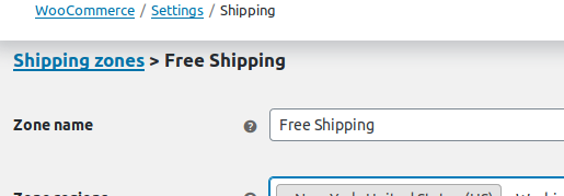 Shipping Methods Shipping Methods, Creating a Shipping Zone 3