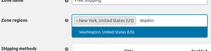 Shipping Methods Shipping Methods, Creating a Shipping Zone 4
