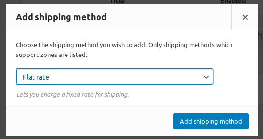 Shipping Methods, Adding a Shipping Method to a Shipping Zone 2