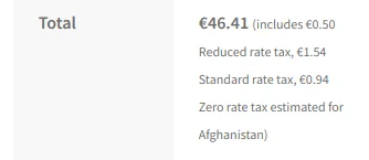 Taxes, Display Tax Totals 2