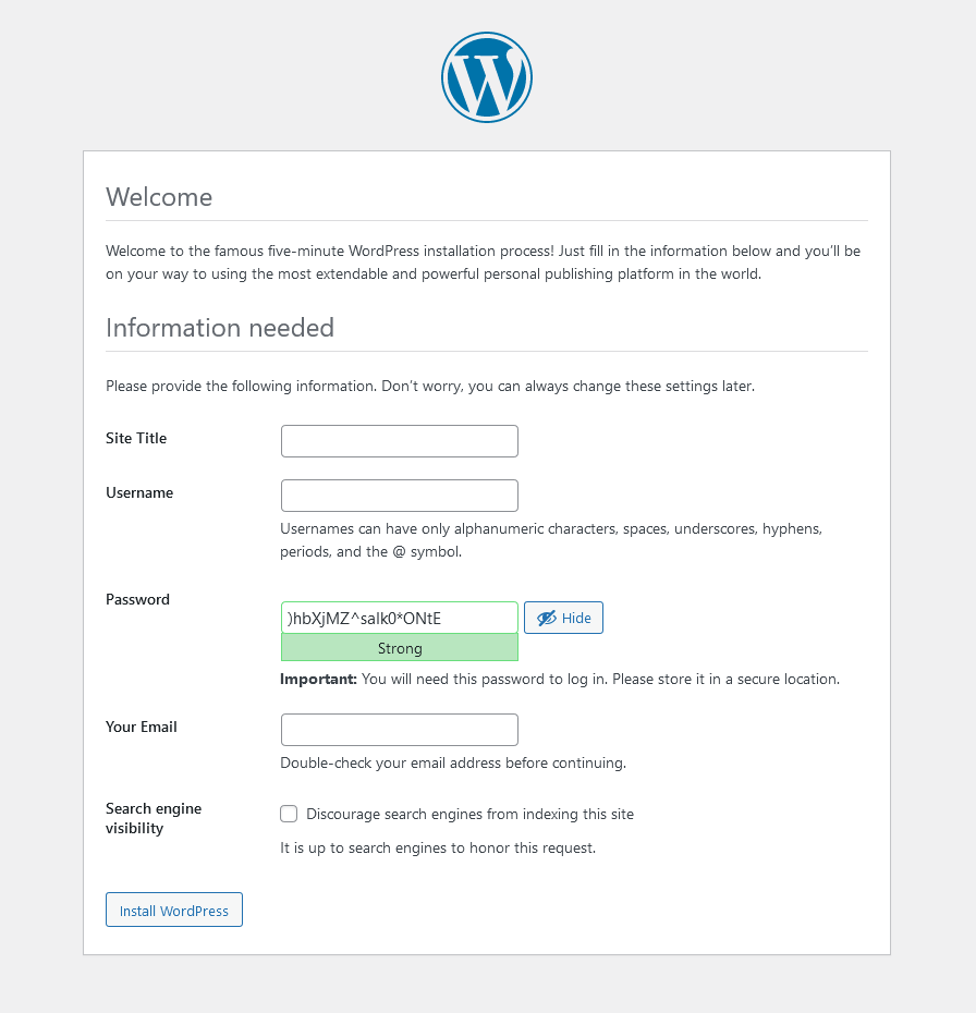 Как установить WordPress на учетную запись хостинга VPS