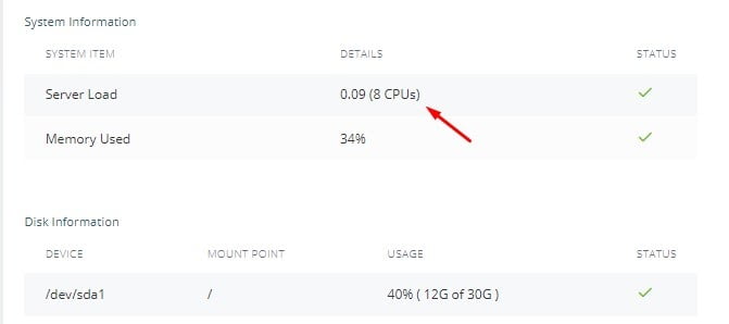 CPU Configurations in ScalaHosting VPS Products CPU Configurations in ScalaHosting VPS Products, Check CPU via SPanel