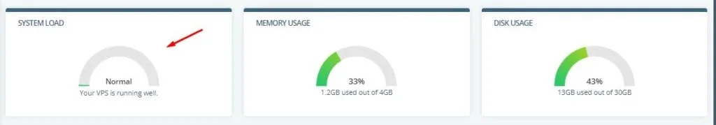 CPU Configurations in ScalaHosting VPS Products, Check CPU via SPanel 2