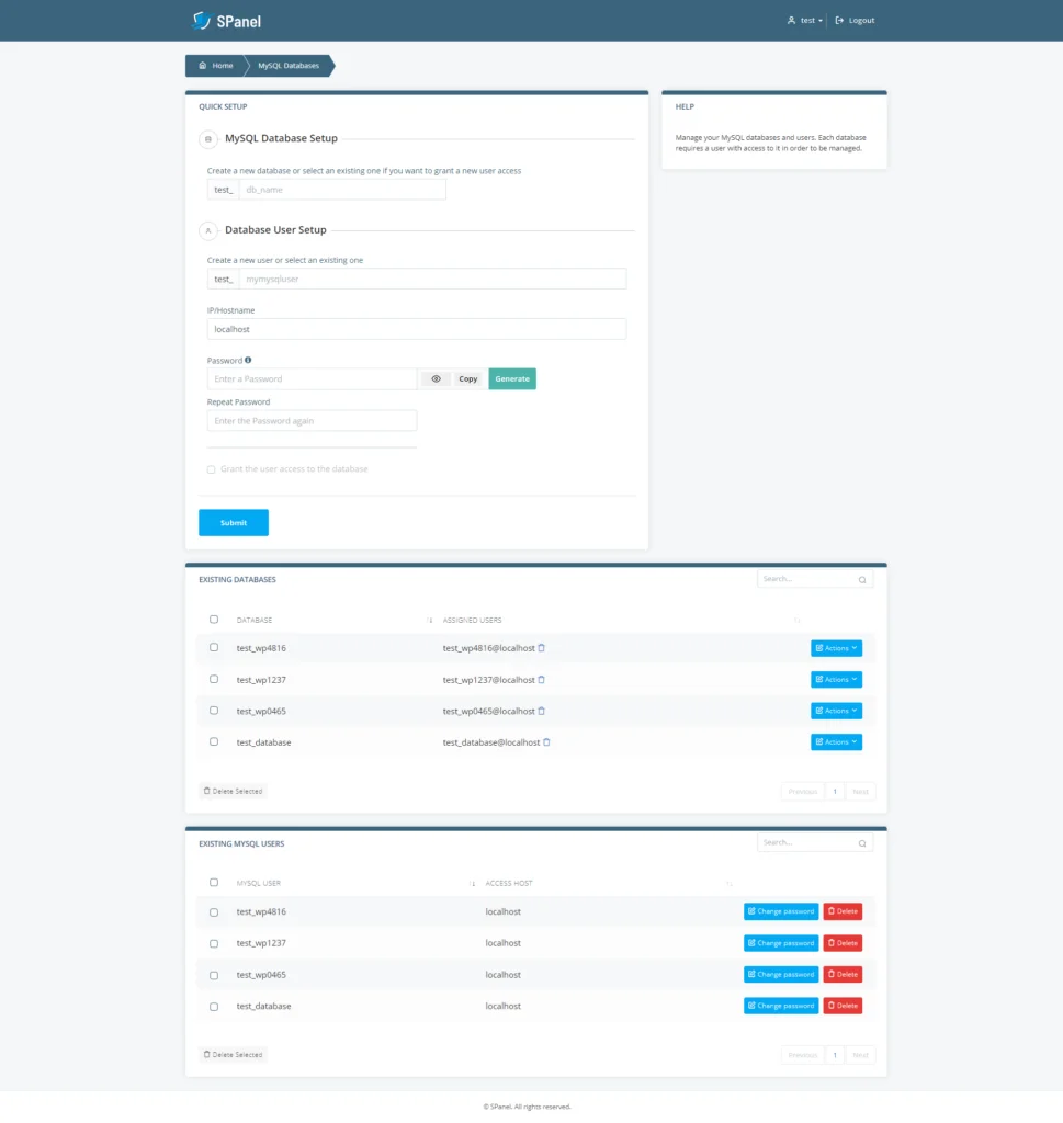 WordPress Manual Installation and WP-Config.php Optimization, 1. Create a MySQL user account and a database