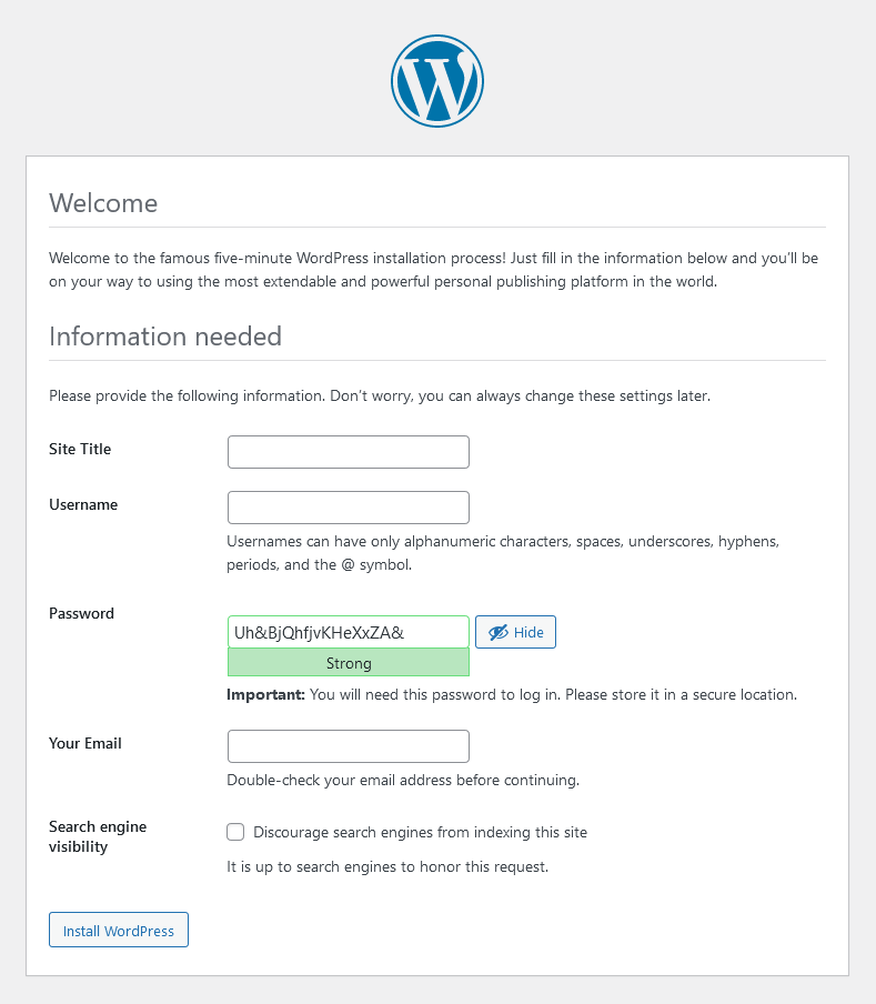 WordPress Manual Installation and WP-Config.php Optimization
