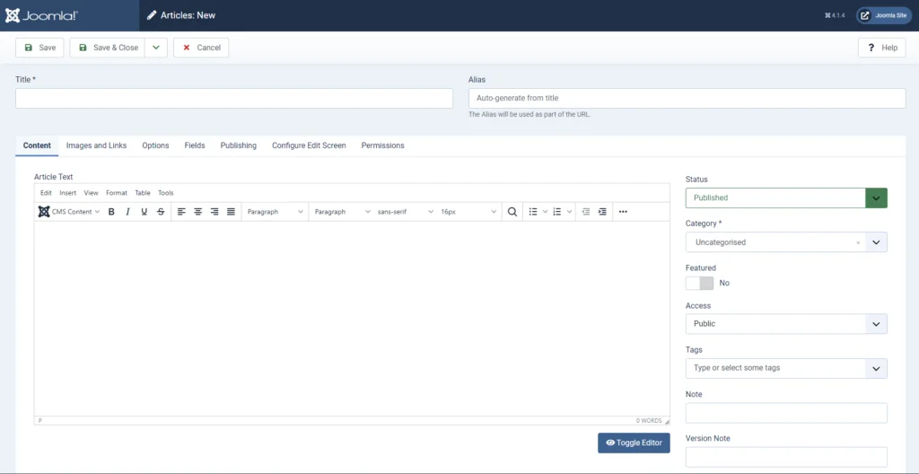 What is Joomla?, 4. Content management