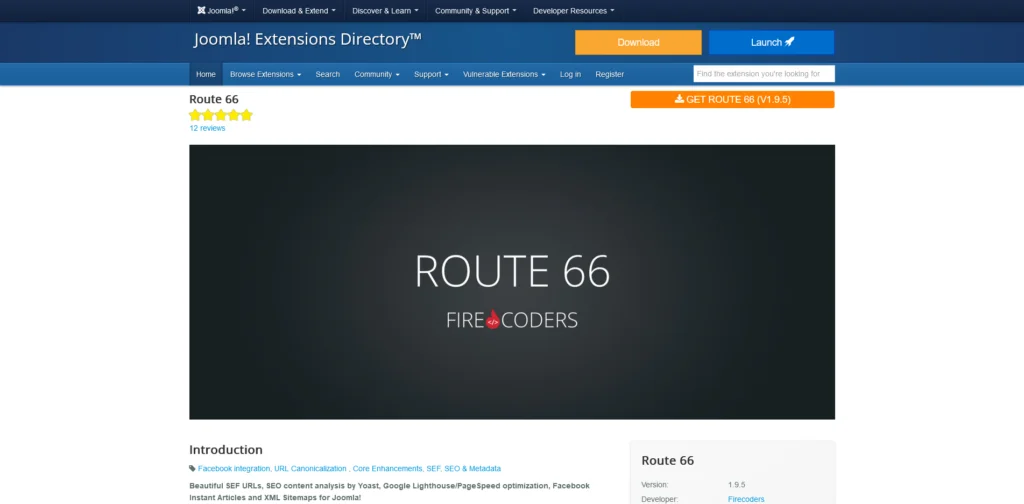 What Are the Best Joomla Extensions or Plugins for SEO?, Route 66