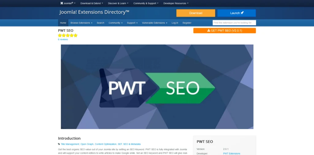 What Are the Best Joomla Extensions or Plugins for SEO?, PWT SEO