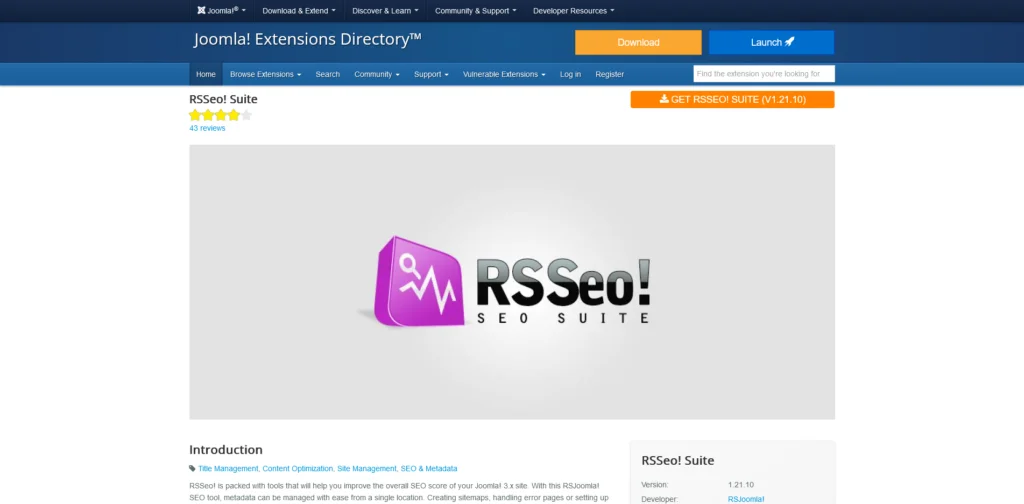 What Are the Best Joomla Extensions or Plugins for SEO?, RSSeo