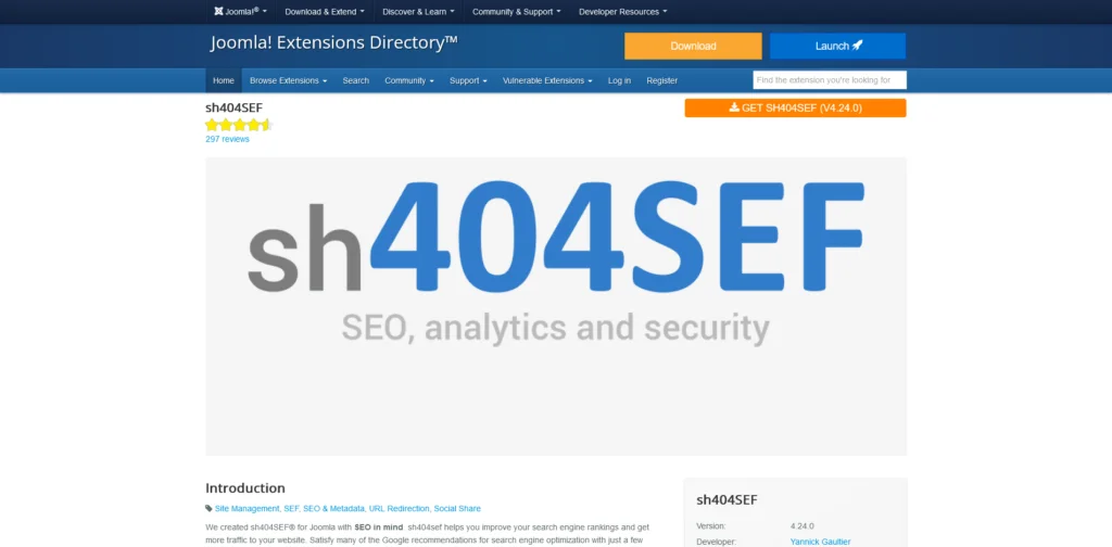 What Are the Best Joomla Extensions or Plugins for SEO?, sh404SEF