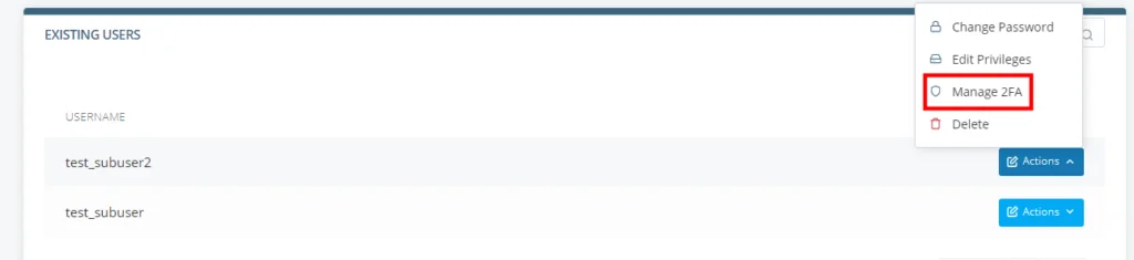 Two-Factor Authentication in SPanel Two-Factor Authentication in SPanel