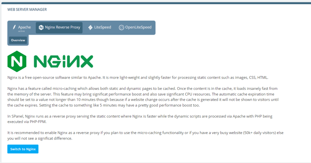 How to Set Up an Nginx Reverse Proxy to Speed Up Your Website How to Set Up an Nginx Reverse Proxy to Speed Up Your Website, Setting Up Nginx As a Reverse Proxy in SPanel 3