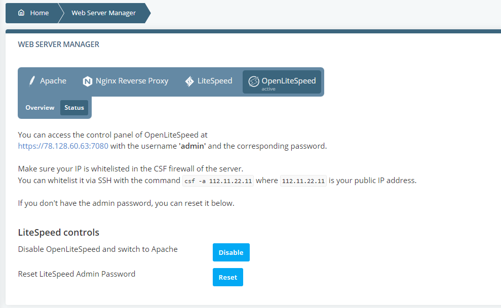 How to Install And Configure OpenLiteSpeed in SPanel How to Install And Configure OpenLiteSpeed in SPanel, Switching to OpenLiteSpeed in SPanel 4