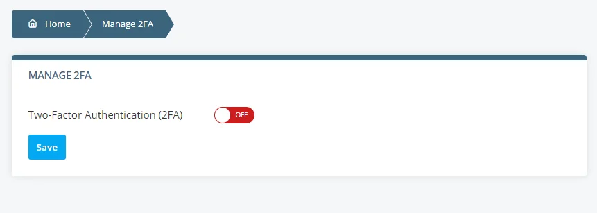 Two-Factor Authentication in SPanel Two-Factor Authentication in SPanel