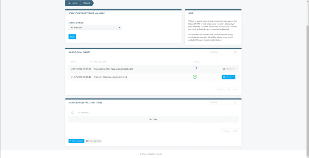 How to Keep Your Website Secure with SShield (Now in SPanel) How to Keep Your Website Secure with SShield (Now in SPanel), SShield Dashboard