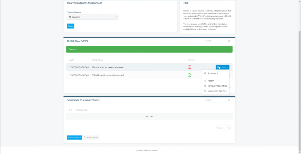 How to Keep Your Website Secure with SShield (Now in SPanel) How to Keep Your Website Secure with SShield (Now in SPanel), SShield Options