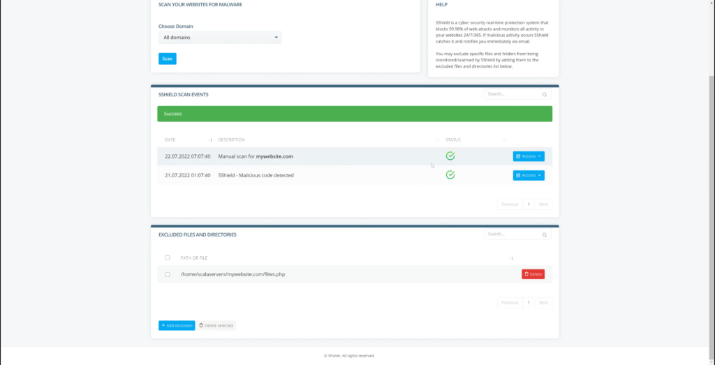 How to Keep Your Website Secure with SShield (Now in SPanel) How to Keep Your Website Secure with SShield (Now in SPanel), SShield Options 2