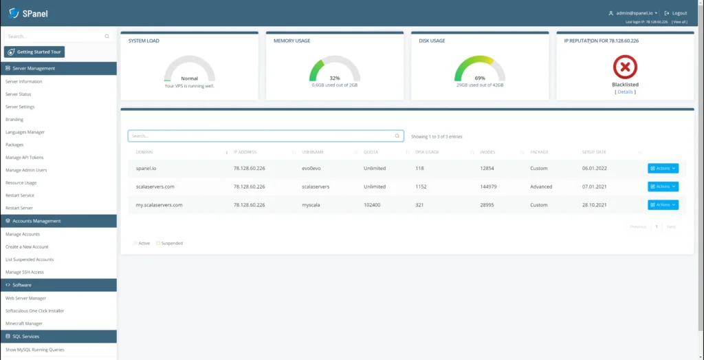 IP Reputation Management in SPanel IP Reputation Management in SPanel