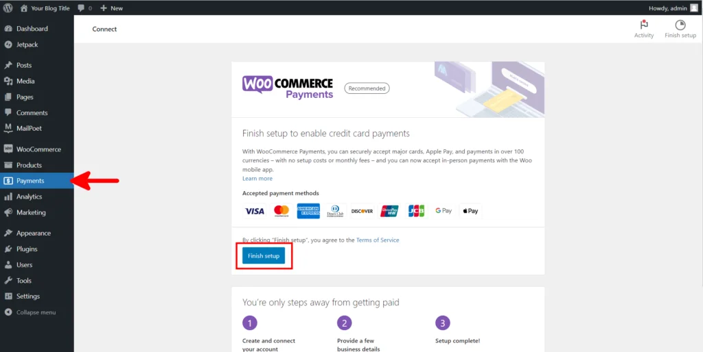 How to Set Up WooCommerce on WordPress?, Adding Payment Options