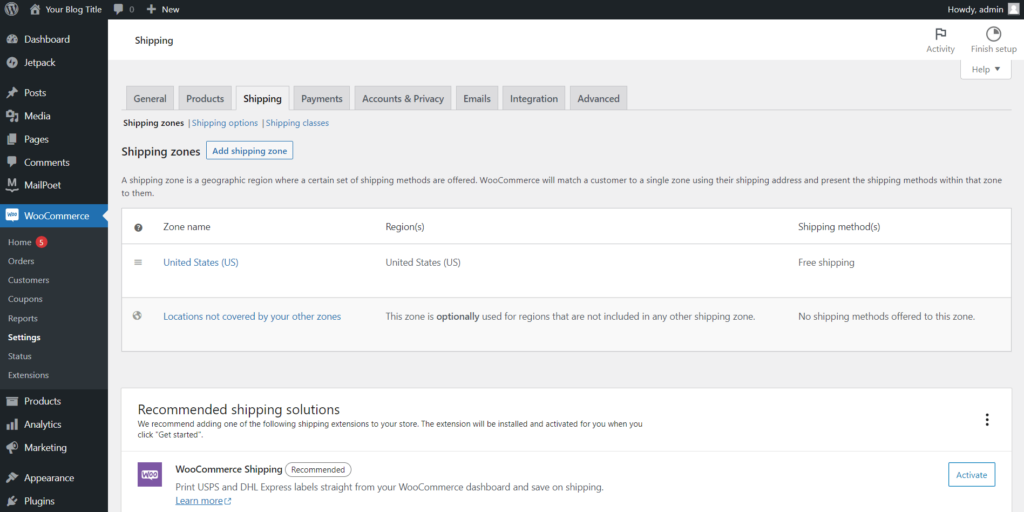 How to Set Up WooCommerce on WordPress? How to Set Up WooCommerce on WordPress?, Setting Shipping Options 3