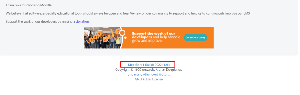How to Update Moodle, Find Out Your Moodle Version