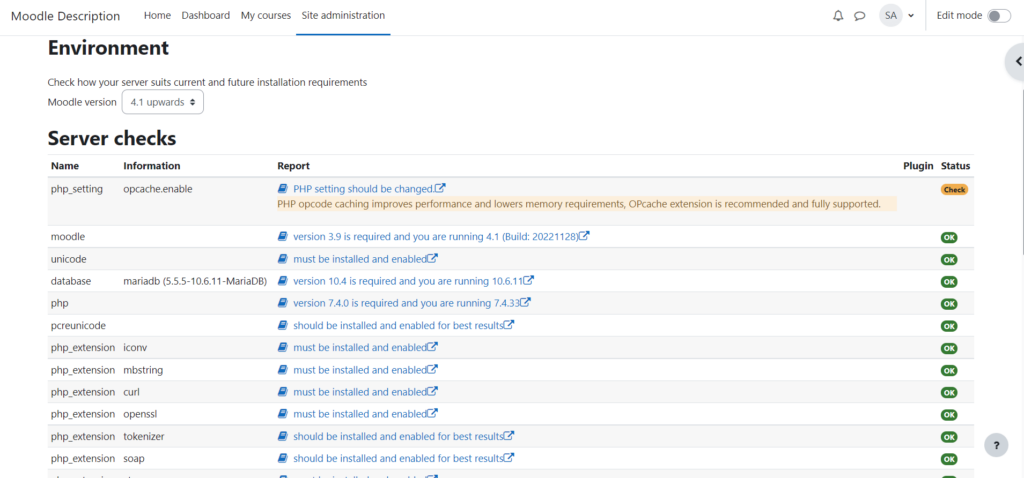 How to Update Moodle, Check Moodle’s Requirements