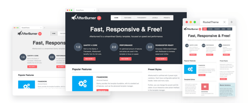 7 Best Free Responsive Joomla Templates, AfterBurner2