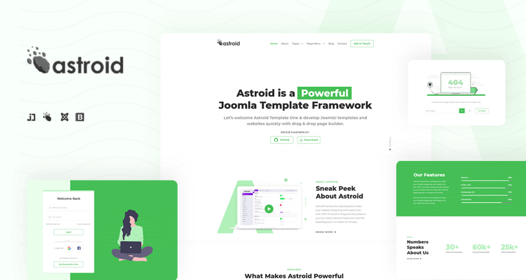 7 Best Free Responsive Joomla Templates, Astroid